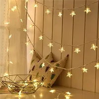 coku 28 LED 10 Meter Star Fairy String Light for Diwali Festival Home, Party, Christmas, Garden Decoration (White)-thumb3