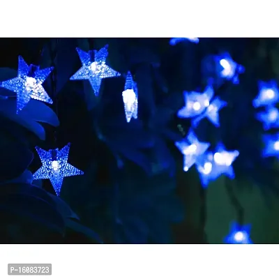 coku 28 LED 10 m Star Fairy String Light for Diwali Festival Home, Party, Christmas, Garden Decoration (Blue)