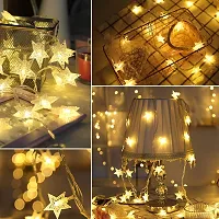 coku 10m Fairy String Lights with 28 LED Star Bulbs for Diwali, Christmas, Festivals and Home Decor (Golden)-thumb4