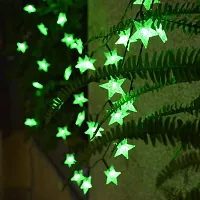 JSTBUY LABEL 28 LED 10M Star Shape LED String Lights Multi Color Fairy Lamp for Christmas Diwali Birthday Wedding Decoration (Green)-thumb1