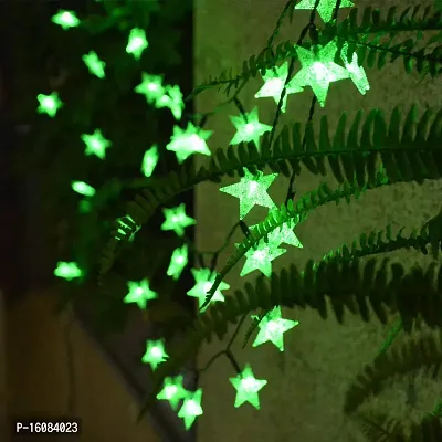 JSTBUY LABEL 28 LED 10M Star Shape LED String Lights Multi Color Fairy Lamp for Christmas Diwali Birthday Wedding Decoration (Green)-thumb2