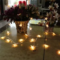 coku 28 LED 10 Meter Star Fairy String Light for Diwali Festival Home, Party, Christmas, Garden Decoration (White)-thumb1