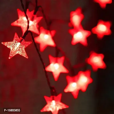 JSTBUY LABEL 28 LED 10M Star Shape LED String Lights Multi Color Fairy Lamp for Christmas Diwali Birthday Wedding Decoration (Red)-thumb5