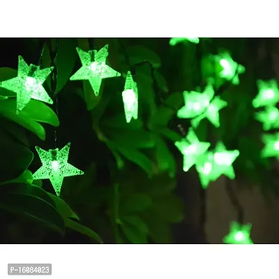 JSTBUY LABEL 28 LED 10M Star Shape LED String Lights Multi Color Fairy Lamp for Christmas Diwali Birthday Wedding Decoration (Green)-thumb3