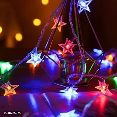 coku Diwali Lights 42 Star LED Star String Lights, Plug in Fairy String Lights for Indoor, Outdoor, Wedding, Christmas Light, New Year, Home Decoration, Multi-Color (20 Meter)-thumb0
