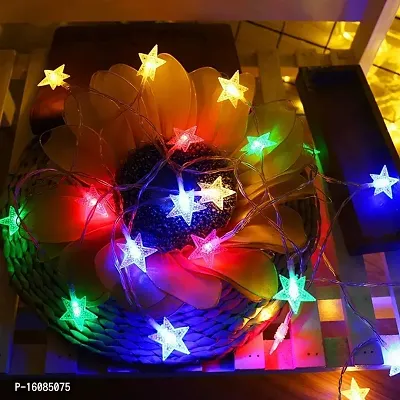 coku Diwali Lights 42 Star LED Star String Lights, Plug in Fairy String Lights for Indoor, Outdoor, Wedding, Christmas Light, New Year, Home Decoration, Multi-Color (20 Meter)-thumb4