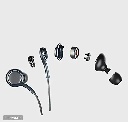 JSTBUY LABEL JBY-VO18 Stereo Rich Bass Metal Wired in The Ear Headset with Mic (Black)-thumb2