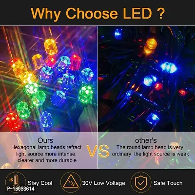 coku Outdoor Multicolor LED Fairy String Lights with Multi Mode Remote for Diwali, Christmas, Party,Home Decoration (30M, 120 LEDs)-thumb4