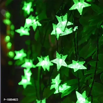 JSTBUY LABEL 28 LED 10M Star Shape LED String Lights Multi Color Fairy Lamp for Christmas Diwali Birthday Wedding Decoration (Green)-thumb0