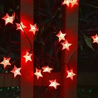 JSTBUY LABEL 28 LED 10M Star Shape LED String Lights Multi Color Fairy Lamp for Christmas Diwali Birthday Wedding Decoration (Red)-thumb1