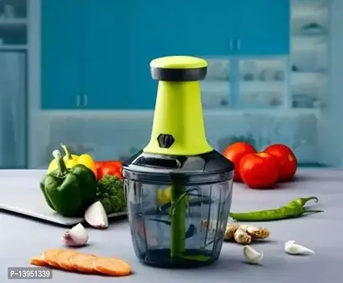 Classic  Push Chopper For Vegetables And Fruits, Hand Press With Lock And Unlock System-thumb0