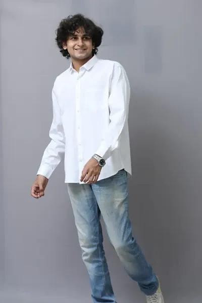 Stylish Fancy Pure Cotton Solid Formal Shirt With Pocket For Men