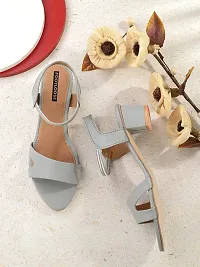 FOOTLOOSE Women's Grey Heel Sandals-thumb1