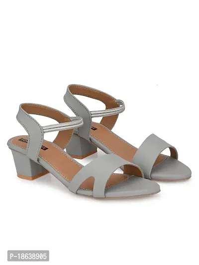 FOOTLOOSE Women's Grey Heel Sandals-thumb4