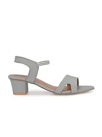FOOTLOOSE Women's Grey Heel Sandals-thumb2