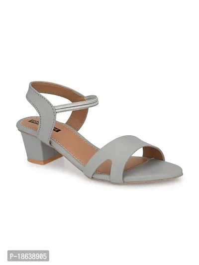 FOOTLOOSE Women's Grey Heel Sandals-thumb0