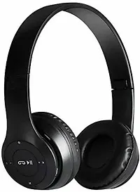 Bluetooth headphones wireless headset P47 Bluetooth Headset  (Black, On the Ear)-thumb1