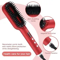 Hair Straightener Comb for Women  Men, Hair Style, Straightener Machine Brush/PTC Heating Electric Straightener with 5 Temperature Control Hair Straightener colour as per available-thumb1