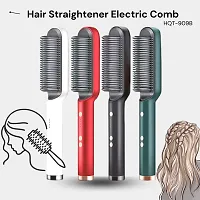 Hair Straightener Comb for Women  Men, Hair Style, Straightener Machine Brush/PTC Heating Electric Straightener with 5 Temperature Control Hair Straightener colour as per available-thumb2