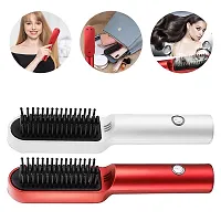 Hair Straightener Comb for Women  Men, Hair Style, Straightener Machine Brush/PTC Heating Electric Straightener with 5 Temperature Control Hair Straightener colour as per available-thumb3