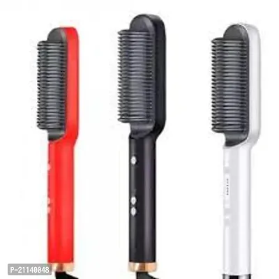 Hair Straightener Comb for Women  Men, Hair Styler, Straightener Machine Brush/PTC Heating Electric Straightener with 5 Temperature Control Hair Straightener colour as per available-thumb5