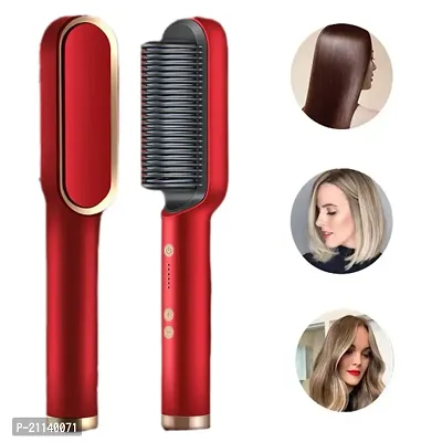 Hair Straightener Comb for Women  Men, Hair Styler, Straightener Machine Brush/PTC Heating Electric Straightener with 5 Temperature Control Hair Straightener colour as per available-thumb4