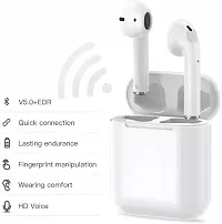 I12 TWS with in Built Mic Bluetooth headset 63 Bluetooth Headset  (White, True Wireless)-thumb1