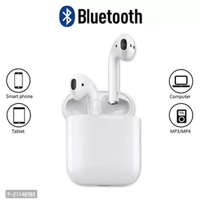 I12 TWS with in Built Mic Bluetooth headset 63 Bluetooth Headset  (White, True Wireless)-thumb3