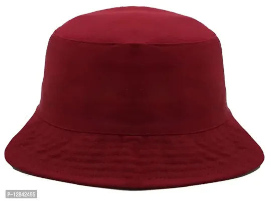 JAZAA Bucket Hat for Women Men Teens Summer Beach Sun Hat Packable Fisherman Cap for Travel Outdoor Hiking (Maroon)