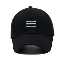 JAZAA Unisex Cotton Baseball Cap (bs 552_Black_Free Size)-thumb3