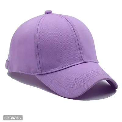 JAZAA Vintage Baseball Cap Snapback Trucker Hat, Outdoor Sports Baseball Cap, Hiking Cap, Running Solid Cap (Purple)