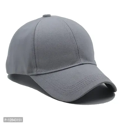 JAZAA Vintage Baseball Cap Snapback Trucker Hat, Outdoor Sports Baseball Cap, Hiking Cap, Running Solid Cap (Grey 1)