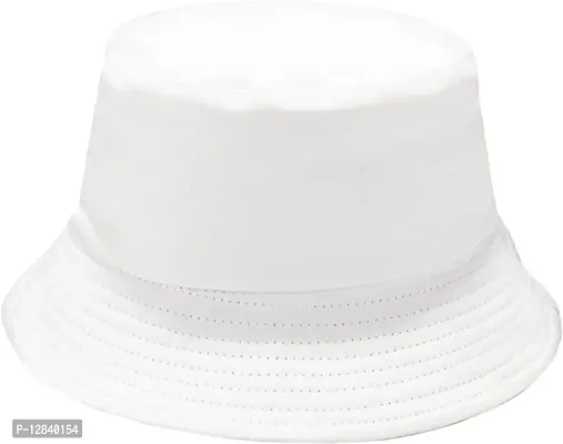 JAZAA Bucket Hat for Women Men Teens Summer Beach Sun Hat Packable Fisherman Cap for Travel Outdoor Hiking (White)