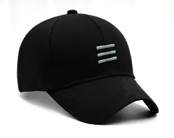 JAZAA Unisex Cotton Baseball Cap (bs 552_Black_Free Size)-thumb2