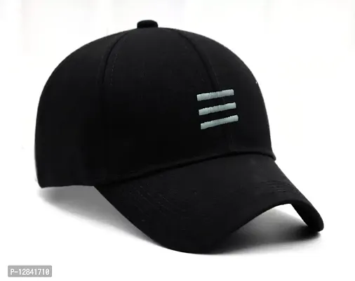 JAZAA Unisex Cotton Baseball Cap (bs 552_Black_Free Size)-thumb3