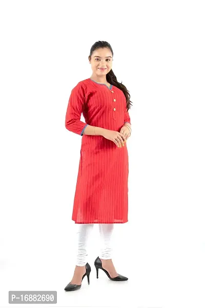 Deep round outlet neck kurti