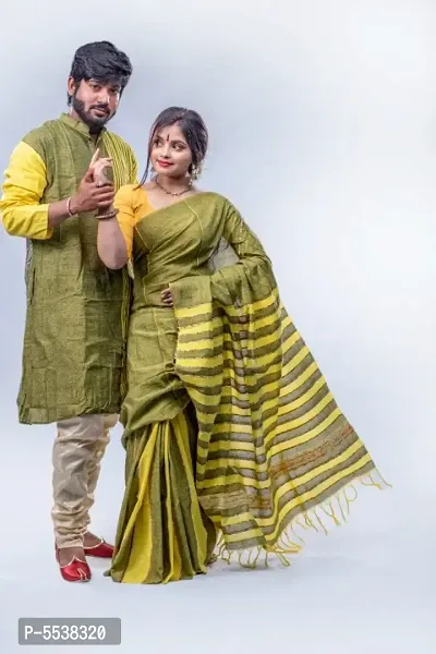 Men's & Women Pure Handloom Khadi Saree,kurta (couple Set) at Rs 1533 |  Hyderabad| ID: 25498129362