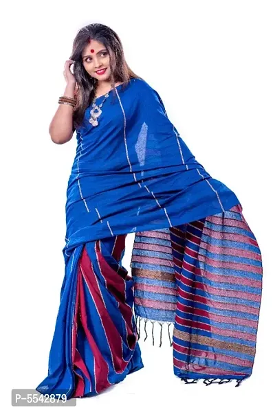 Attractive Khadi Woven Design Saree with Blouse piece