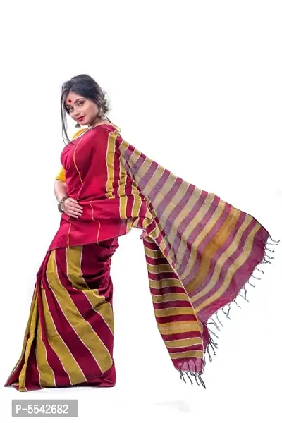 Attractive Cotton Woven Design Saree with Blouse piece-thumb2