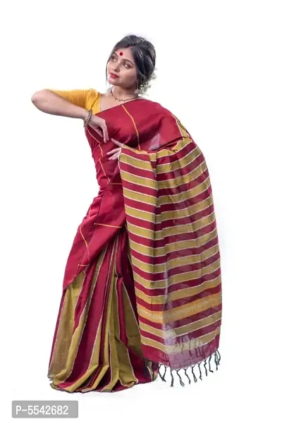Attractive Cotton Woven Design Saree with Blouse piece-thumb3