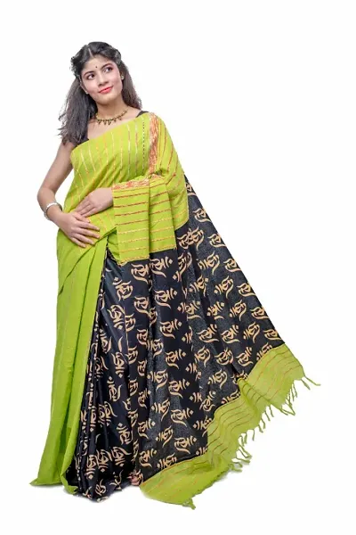 Printed Cotton Sarees with Blouse Piece
