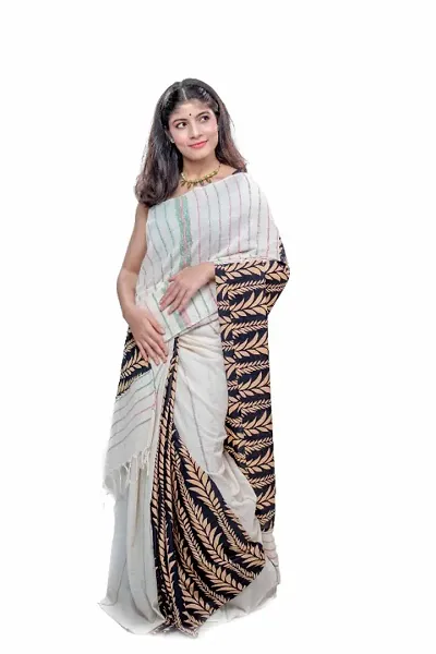 Printed Cotton Sarees with Blouse Piece