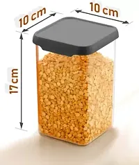 100% Unbreakable Air Tight Kitchen Plastic Storage 1100 ML -  Set of 6-thumb1