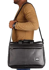 Executive PU Foam Leather Expandable Laptop Messenger Bags-thumb3