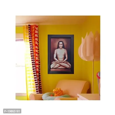 Abi Groups Mahavatar Babaji 13 * 10 inches wooden photo frame,multicolor For wall pooja room big size wall hangings decoration spiritual-thumb5