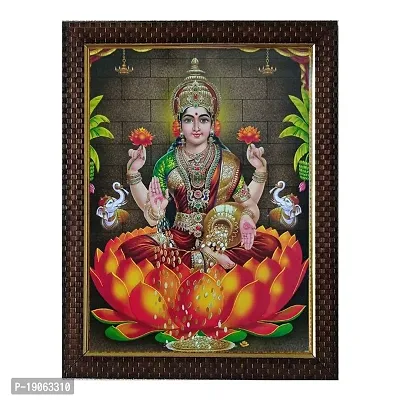 Lalitha Photo Frame Works Goddess Lakshmi Devi Religious Photo Frame (Synthetic Wood, Multicolour)