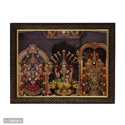 Lalitha Photo Frame Works Tirumala Tirupati Balaji Venkateswara Ganesh Lakshmi Photo Frame (Ganesha Balaji  Laxmi)-thumb0