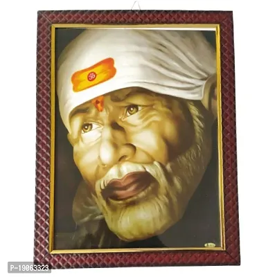 Lalitha Photo Frame Works Lord Shiridi Sai Baba Wall Photo Frame/Sai Baba Pooja Photo