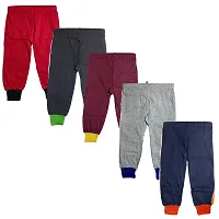 Kids Multicolor Plain Cotton Lower Regular fit Trackpant for Baby Boys  Baby Girls Pack Of 5-thumb1