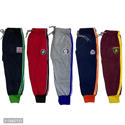 Kids Plain Cotton Trackpant Multicolor Lower For Boys Pack  Of 5-thumb4